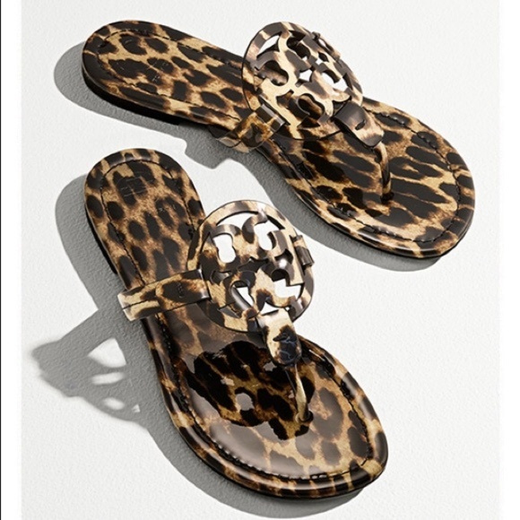 tory burch leopard miller sandals